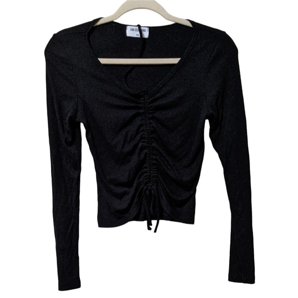 LNA clothing Ruched Rib knit Top small - Picture 7 of 8